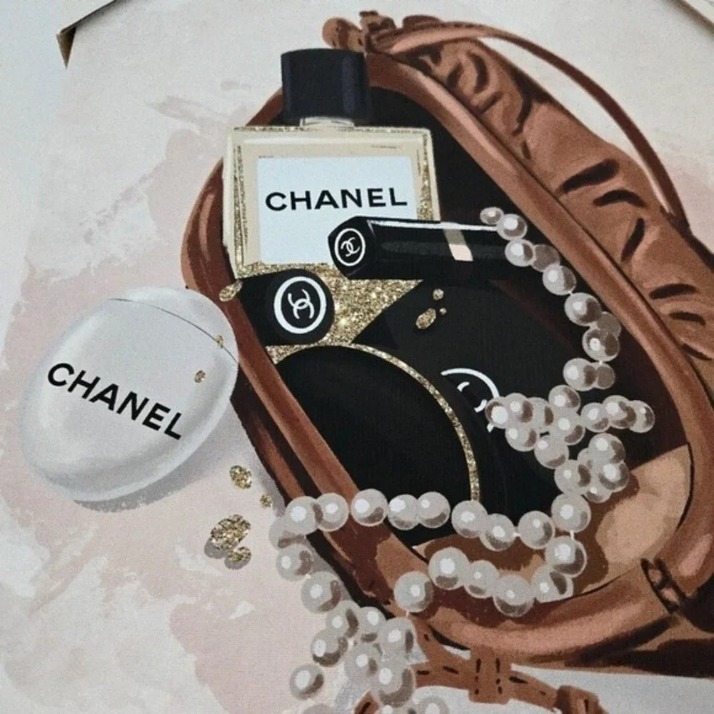 NWT Design District Luxury Handbag Fashion & Beauty Makeup Canvas Wall Art 11x14